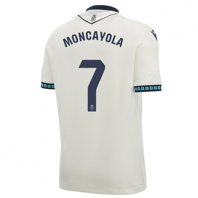 Danxen Donna Maglia Jon Moncayola #7 Bianco Nero Azzurro Chiaro Kit Gara Away 2026/27 Maglietta