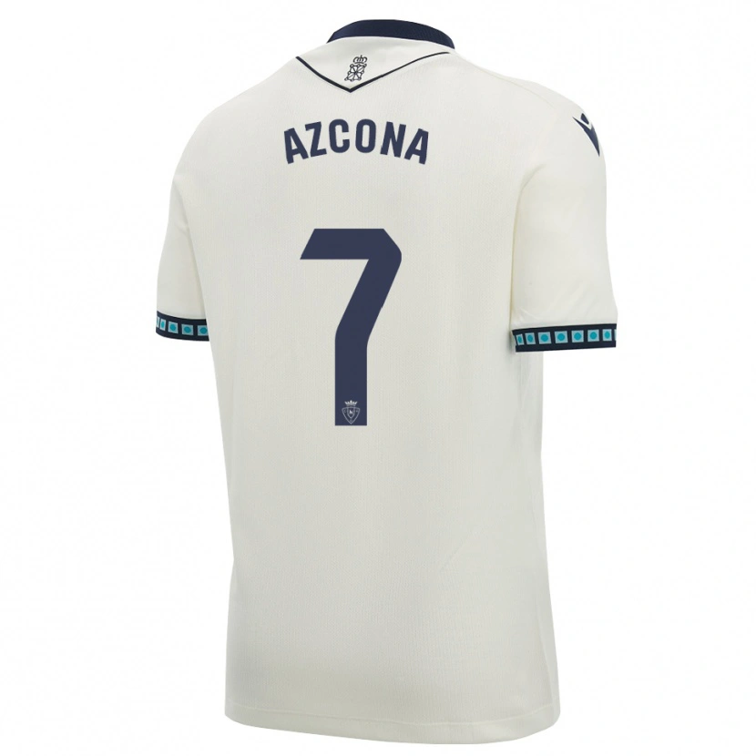 Danxen Donna Maglia Rubén Azcona #7 Bianco Nero Azzurro Chiaro Kit Gara Away 2026/27 Maglietta
