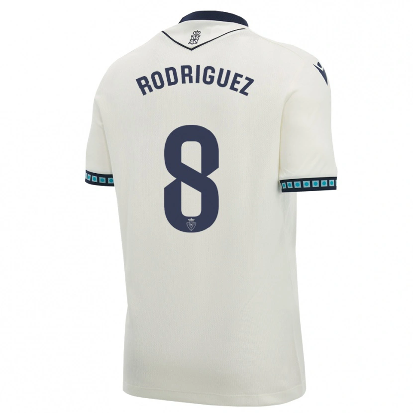 Danxen Donna Maglia Vanessa Rodríguez Iribarren #8 Bianco Nero Azzurro Chiaro Kit Gara Away 2026/27 Maglietta