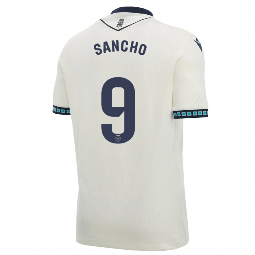 Danxen Donna Maglia Dani Sancho #9 Bianco Nero Azzurro Chiaro Kit Gara Away 2026/27 Maglietta