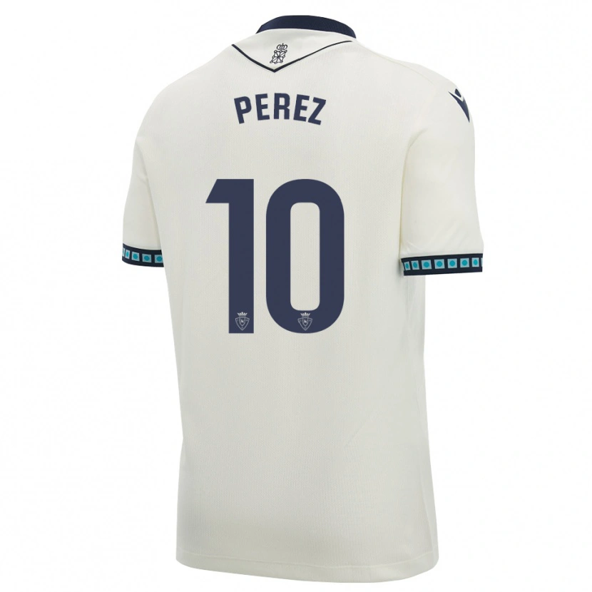 Danxen Donna Maglia Bruno Pérez #10 Bianco Nero Azzurro Chiaro Kit Gara Away 2026/27 Maglietta