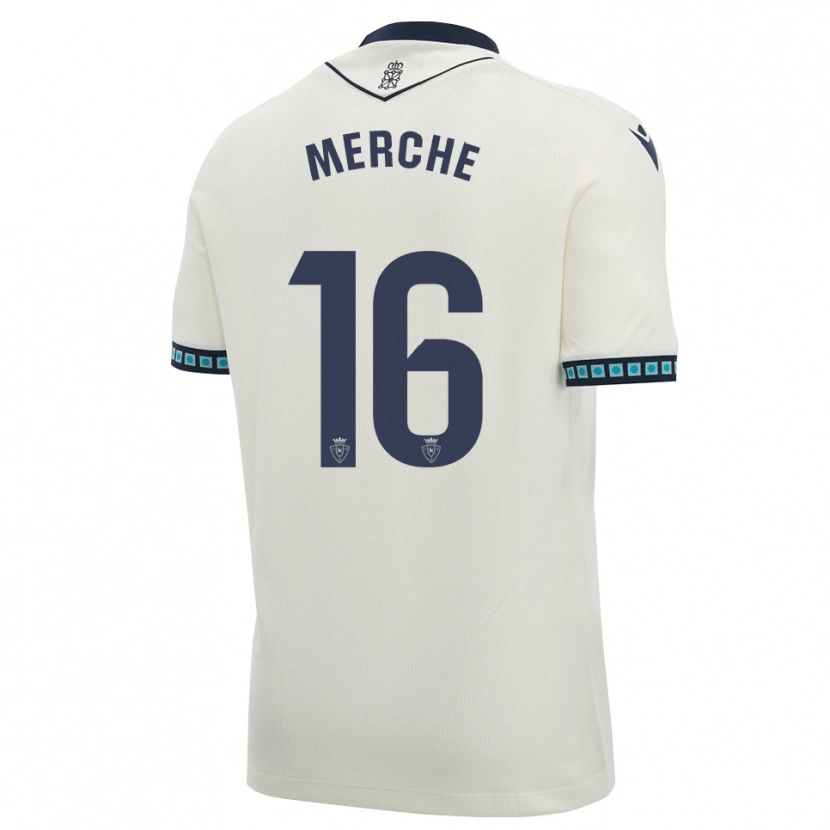 Danxen Donna Maglia Merche Izal García #16 Bianco Nero Azzurro Chiaro Kit Gara Away 2026/27 Maglietta