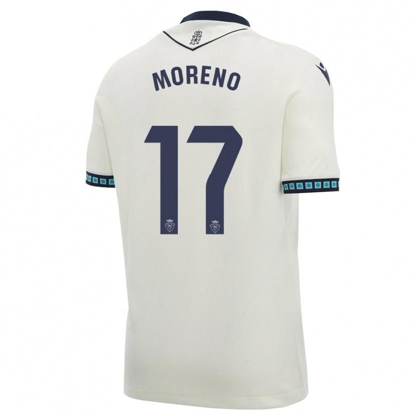 Danxen Donna Maglia Pablo Moreno #17 Bianco Nero Azzurro Chiaro Kit Gara Away 2026/27 Maglietta