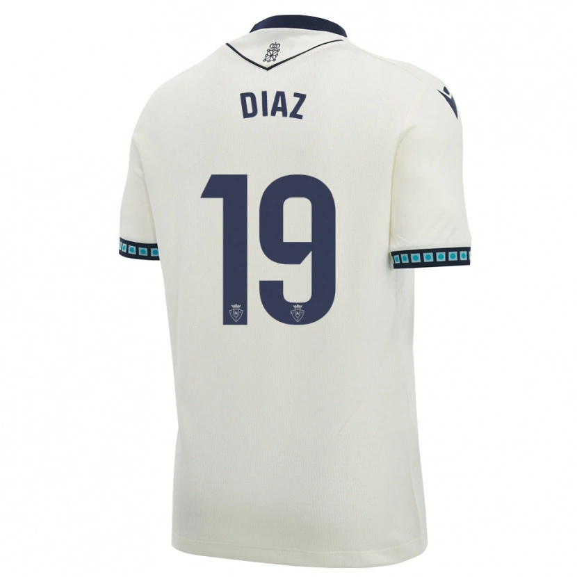 Danxen Donna Maglia Lucas Diaz #19 Bianco Nero Azzurro Chiaro Kit Gara Away 2026/27 Maglietta