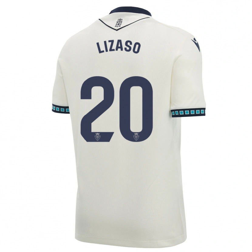 Danxen Donna Maglia Iker Lizaso #20 Bianco Nero Azzurro Chiaro Kit Gara Away 2026/27 Maglietta