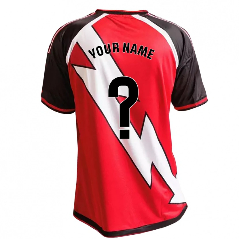 Danxen Donna Maglia Il Tuo Nome #0 Rosso Nero Bianco Kit Gara Away 2026/27 Maglietta