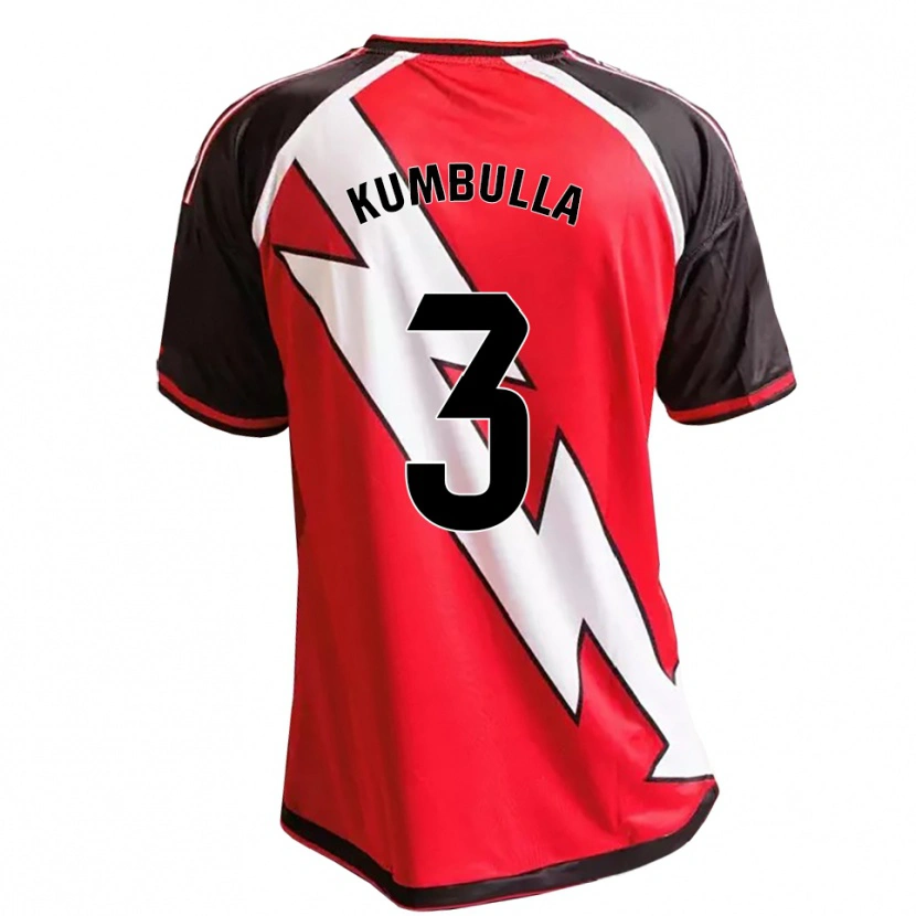 Danxen Donna Maglia Marash Kumbulla #3 Rosso Nero Bianco Kit Gara Away 2026/27 Maglietta