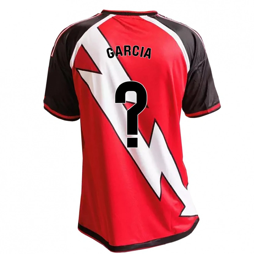 Danxen Donna Maglia David García #0 Rosso Nero Bianco Kit Gara Away 2026/27 Maglietta