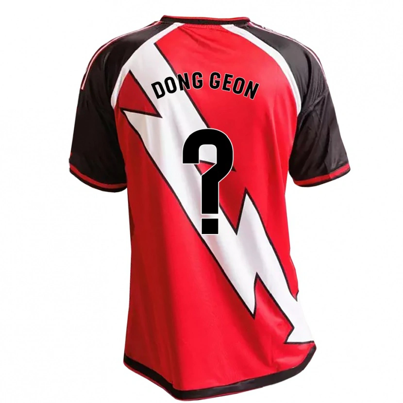 Danxen Donna Maglia Dong-Geon Eom #0 Rosso Nero Bianco Kit Gara Away 2026/27 Maglietta