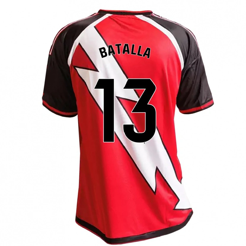 Danxen Donna Maglia Augusto Batalla #13 Rosso Nero Bianco Kit Gara Away 2026/27 Maglietta