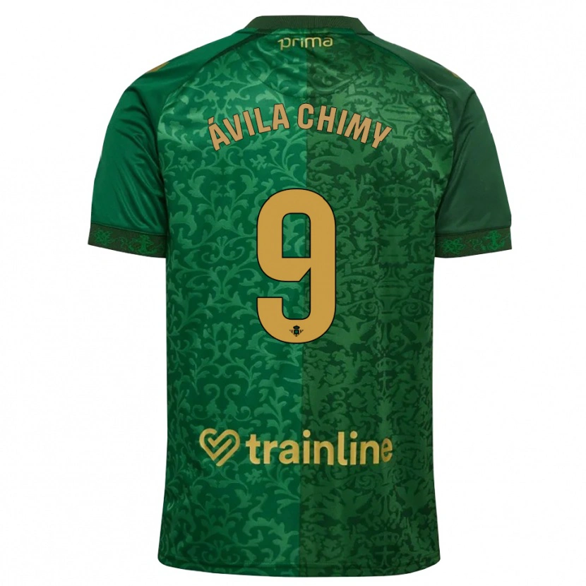Danxen Donna Maglia Chimy Ávila #9 Verde Foresta Marrone Dorato Scuro Kit Gara Away 2026/27 Maglietta