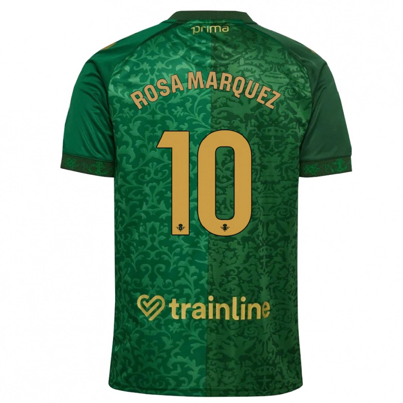 Danxen Donna Maglia Rosa Márquez Baena #10 Verde Foresta Marrone Dorato Scuro Kit Gara Away 2026/27 Maglietta