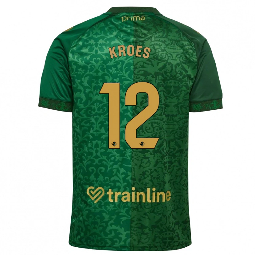 Danxen Donna Maglia Victor Kroes #12 Verde Foresta Marrone Dorato Scuro Kit Gara Away 2026/27 Maglietta