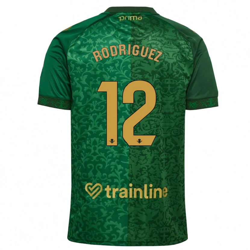 Danxen Donna Maglia Ricardo Rodríguez #12 Verde Foresta Marrone Dorato Scuro Kit Gara Away 2026/27 Maglietta