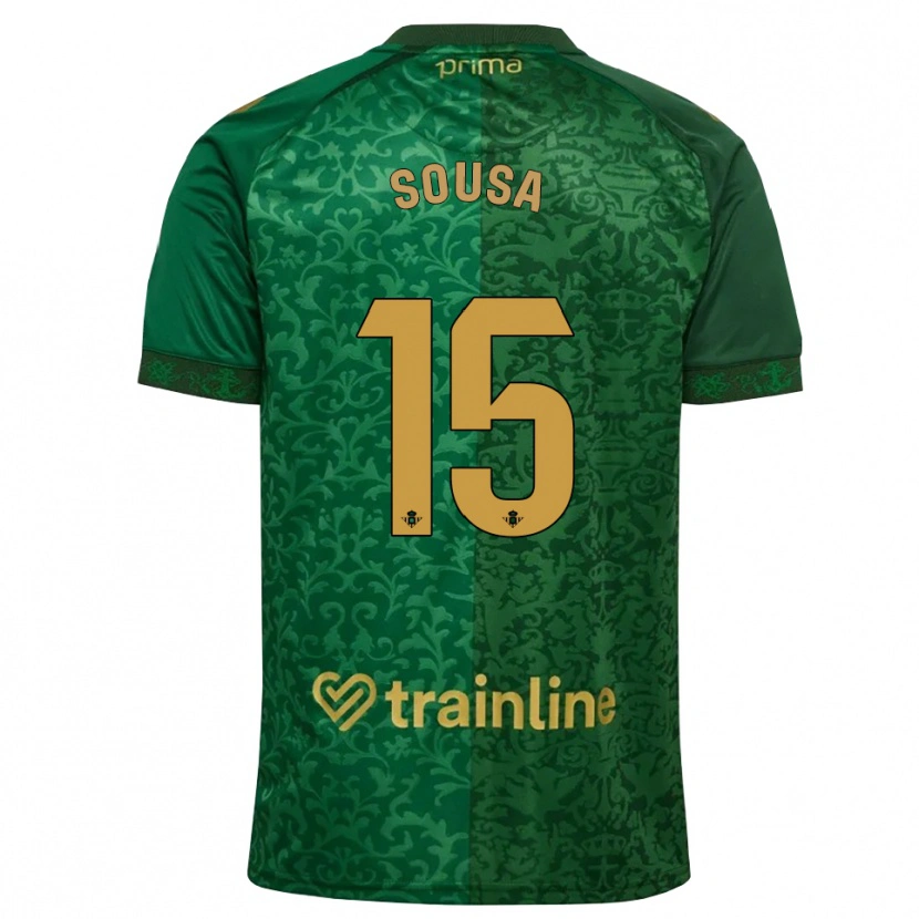 Danxen Donna Maglia Vasco Sousa #15 Verde Foresta Marrone Dorato Scuro Kit Gara Away 2026/27 Maglietta
