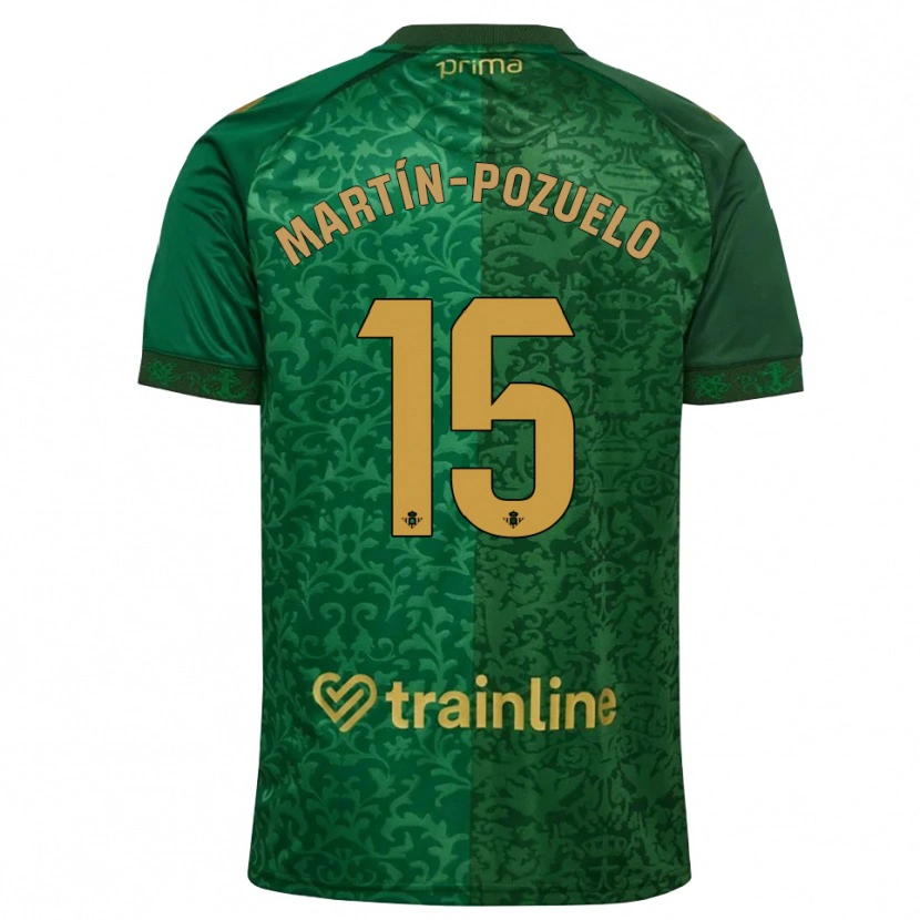 Danxen Donna Maglia Esther Martín-Pozuelo #15 Verde Foresta Marrone Dorato Scuro Kit Gara Away 2026/27 Maglietta