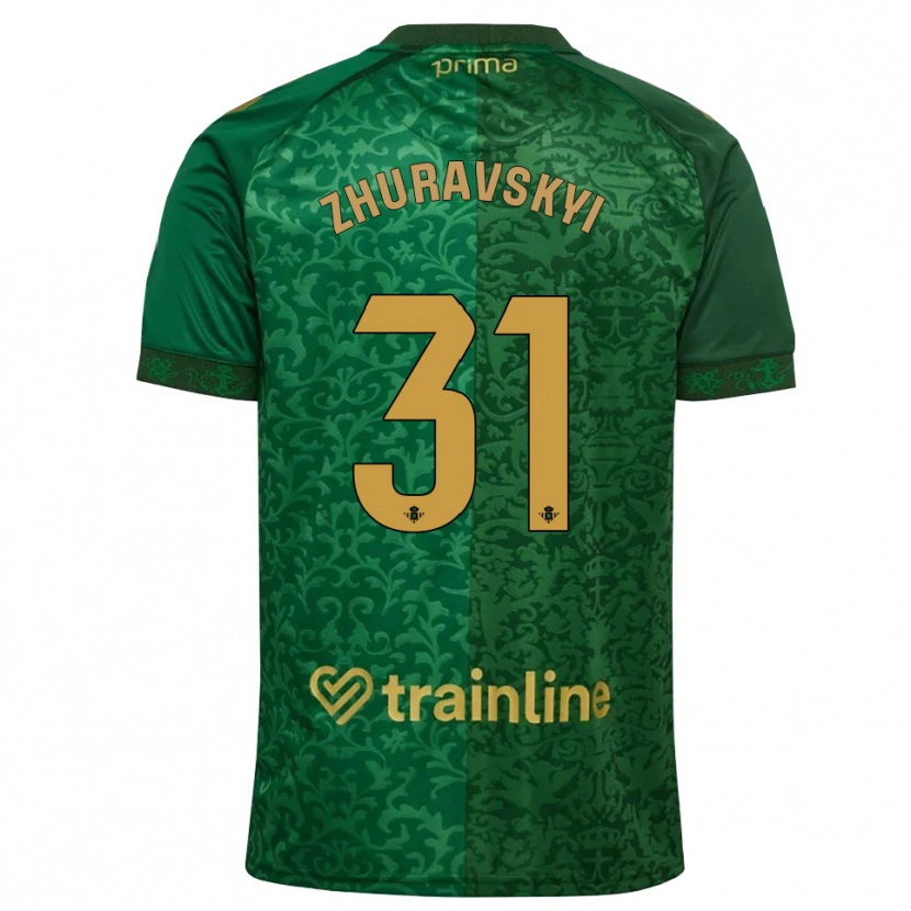Danxen Donna Maglia Yan Zhuravskyi #31 Verde Foresta Marrone Dorato Scuro Kit Gara Away 2026/27 Maglietta