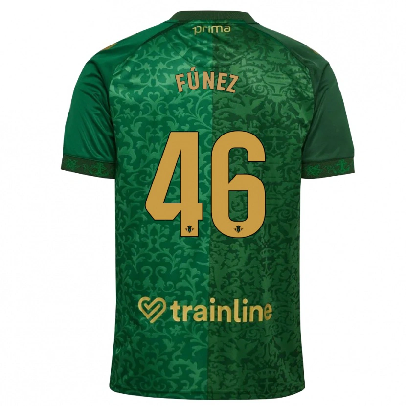 Danxen Donna Maglia Rica Fúnez #46 Verde Foresta Marrone Dorato Scuro Kit Gara Away 2026/27 Maglietta