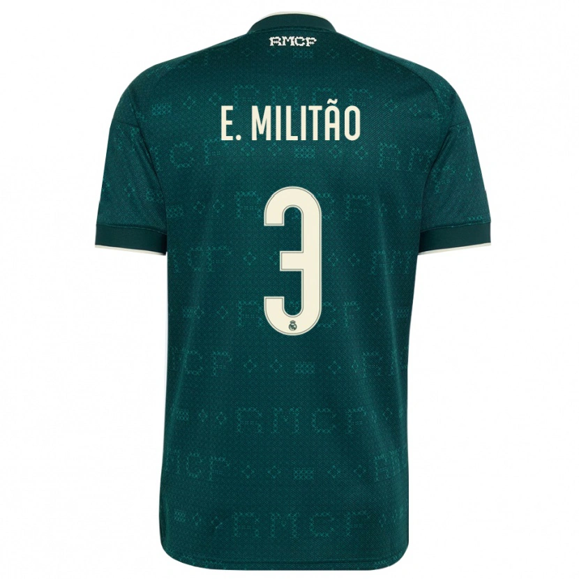 Danxen Donna Maglia Éder Militão #3 Grigio Ardesia Scuro Bianco Kit Gara Away 2026/27 Maglietta