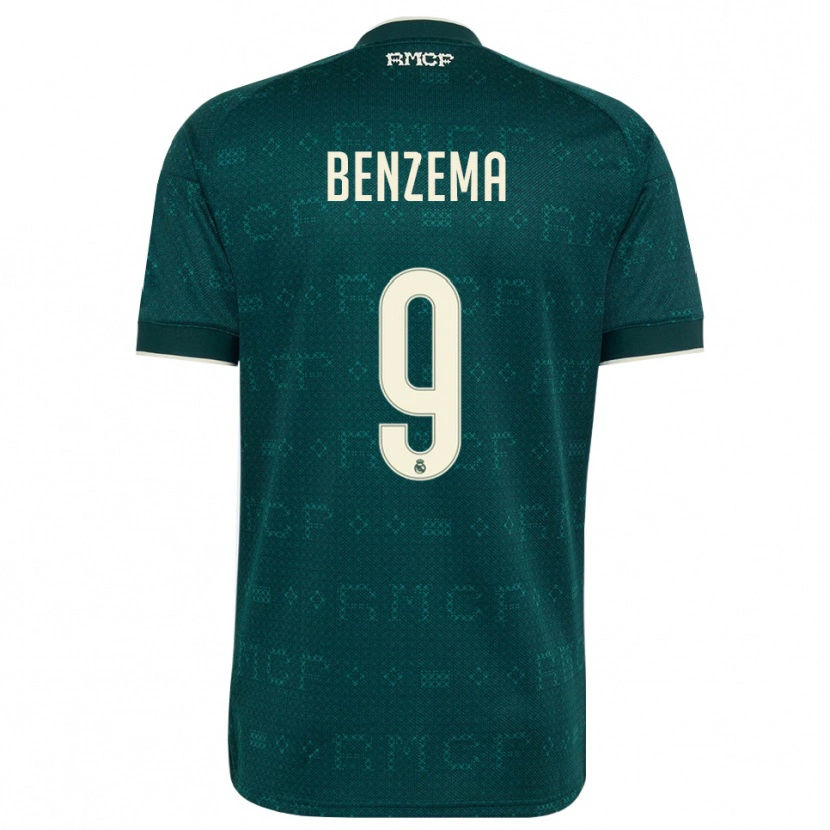 Danxen Donna Maglia Karim Benzema #9 Grigio Ardesia Scuro Bianco Kit Gara Away 2026/27 Maglietta