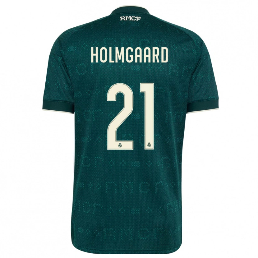 Danxen Donna Maglia Sara Rosted Holmgaard #21 Grigio Ardesia Scuro Bianco Kit Gara Away 2026/27 Maglietta