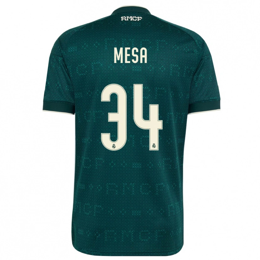 Danxen Donna Maglia Óscar Mesa #34 Grigio Ardesia Scuro Bianco Kit Gara Away 2026/27 Maglietta