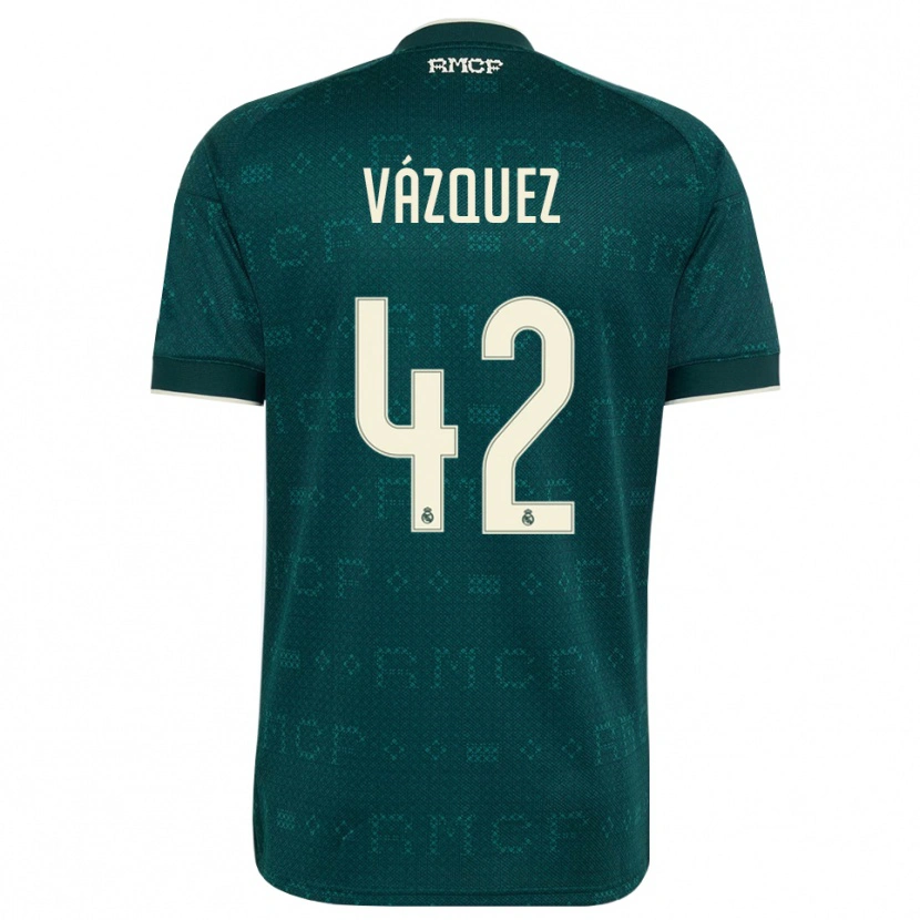 Danxen Donna Maglia Erik Vázquez #42 Grigio Ardesia Scuro Bianco Kit Gara Away 2026/27 Maglietta