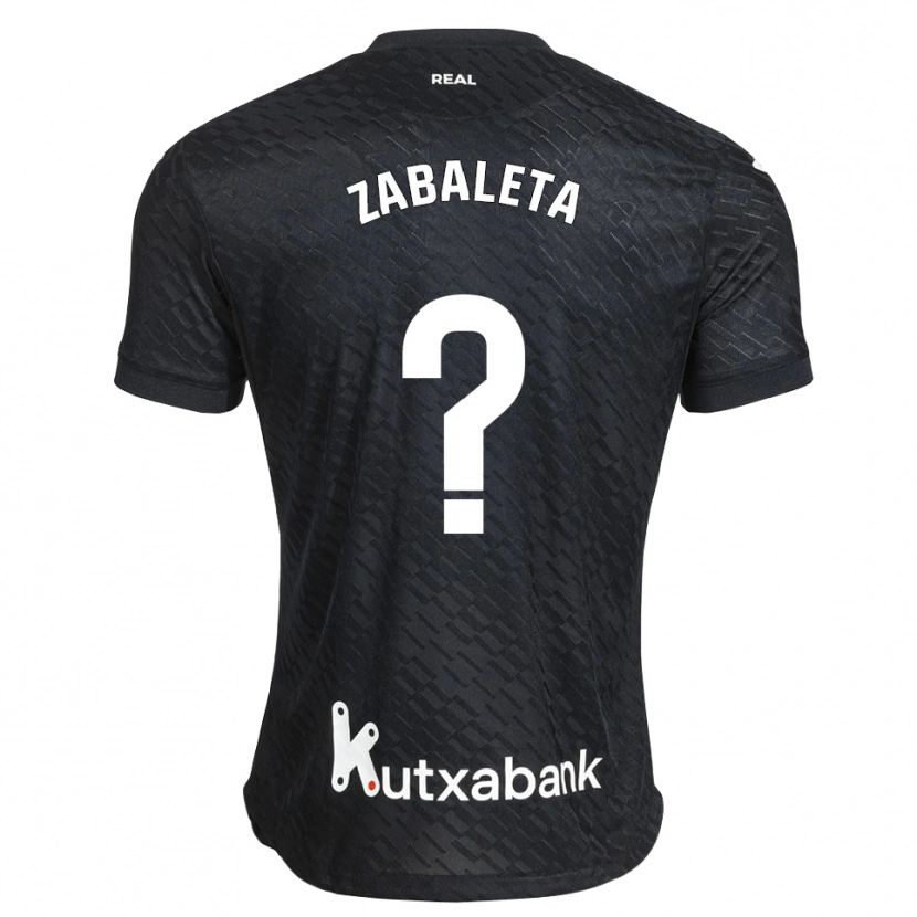Danxen Donna Maglia Unax Zabaleta #0 Nero Bianco Kit Gara Away 2026/27 Maglietta