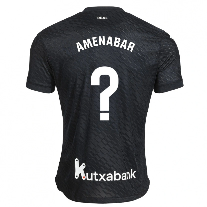 Danxen Donna Maglia Aritz Amenabar #0 Nero Bianco Kit Gara Away 2026/27 Maglietta