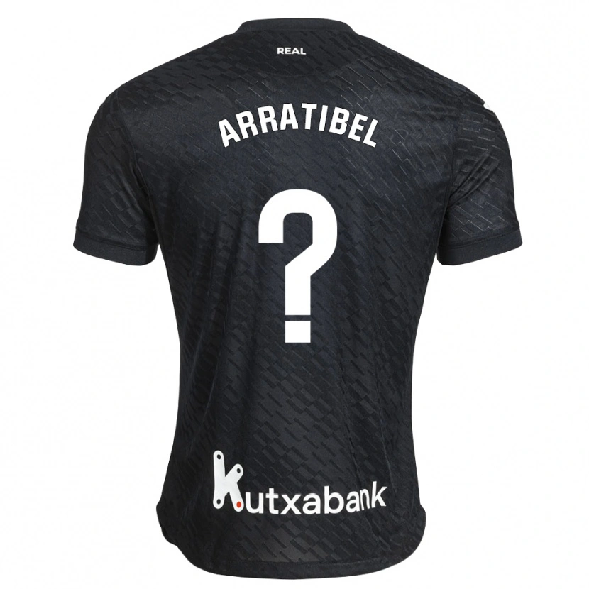 Danxen Donna Maglia Beñat Arratibel #0 Nero Bianco Kit Gara Away 2026/27 Maglietta