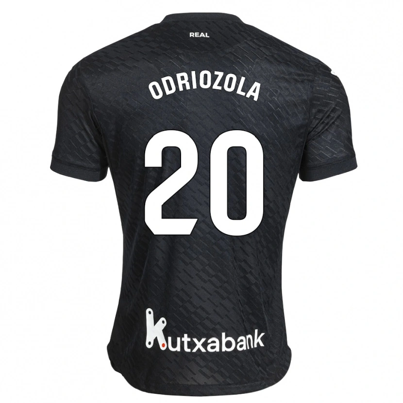 Danxen Donna Maglia Álvaro Odriozola #20 Nero Bianco Kit Gara Away 2026/27 Maglietta