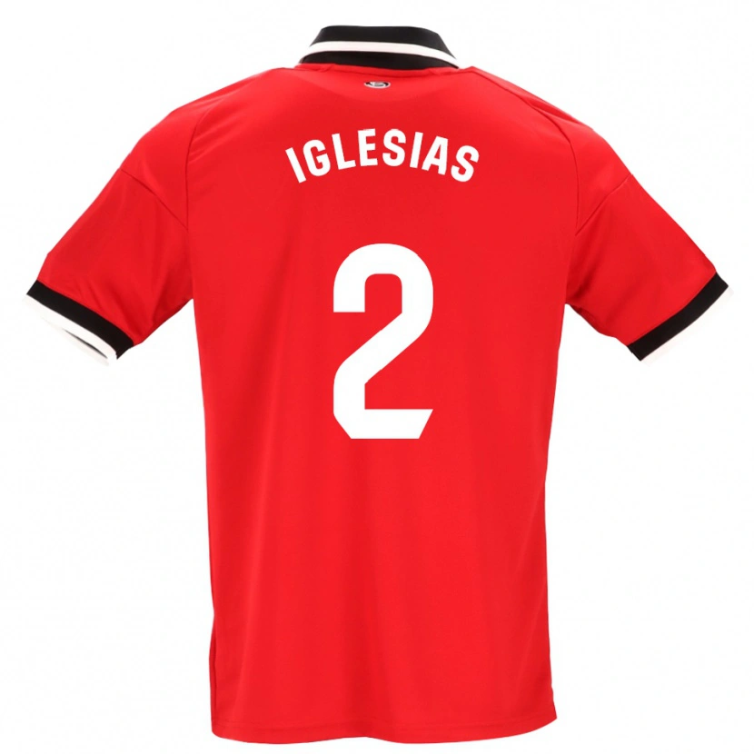 Danxen Donna Maglia Juan Iglesias #2 Nero Bianco Rosso Kit Gara Away 2026/27 Maglietta