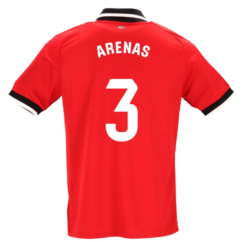 Danxen Donna Maglia Manu Arenas #3 Nero Bianco Rosso Kit Gara Away 2026/27 Maglietta