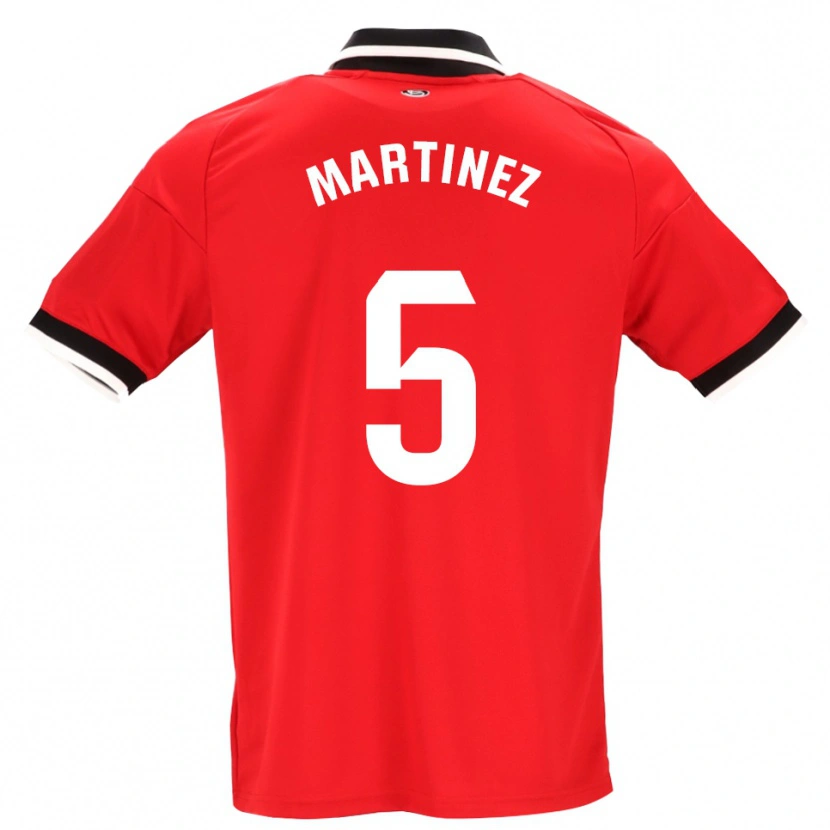 Danxen Donna Maglia Sergio Martínez #5 Nero Bianco Rosso Kit Gara Away 2026/27 Maglietta