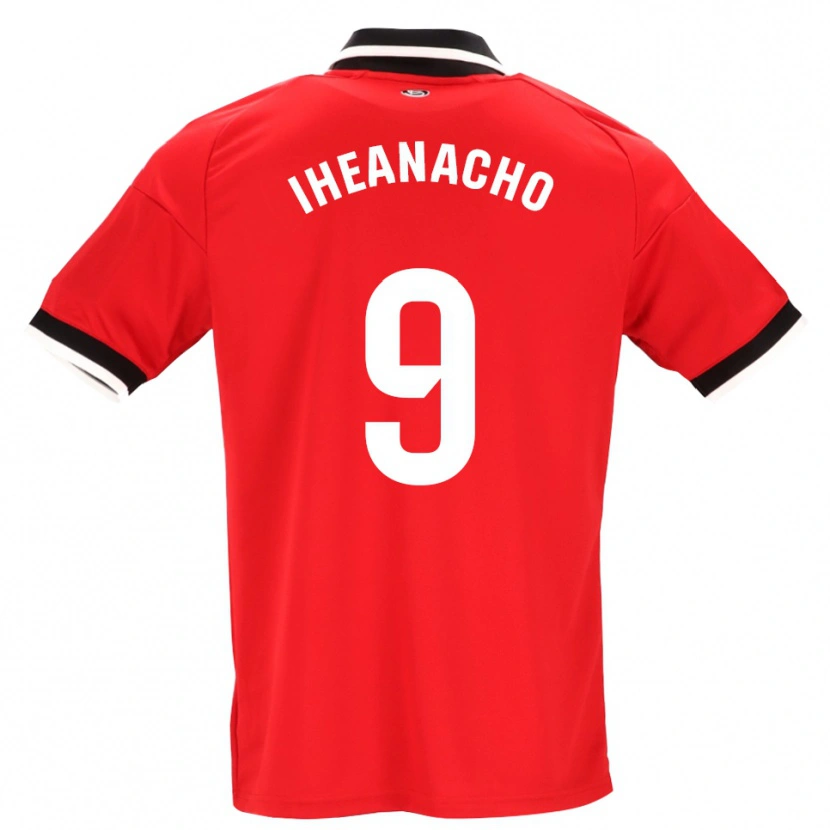 Danxen Donna Maglia Kelechi Iheanacho #9 Nero Bianco Rosso Kit Gara Away 2026/27 Maglietta