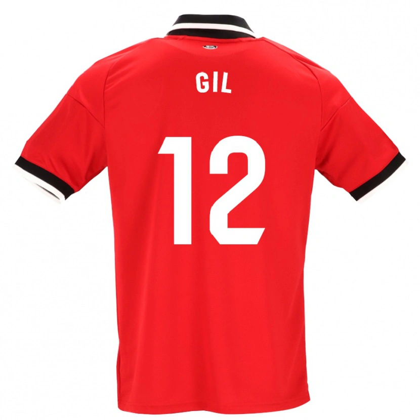 Danxen Donna Maglia Dani Gil #12 Nero Bianco Rosso Kit Gara Away 2026/27 Maglietta