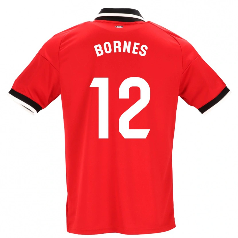 Danxen Donna Maglia Pedro Bornes #12 Nero Bianco Rosso Kit Gara Away 2026/27 Maglietta