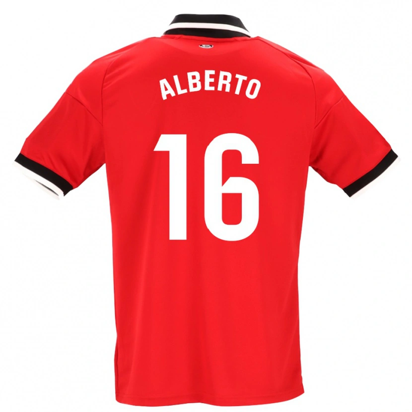 Danxen Donna Maglia Alberto González #16 Nero Bianco Rosso Kit Gara Away 2026/27 Maglietta