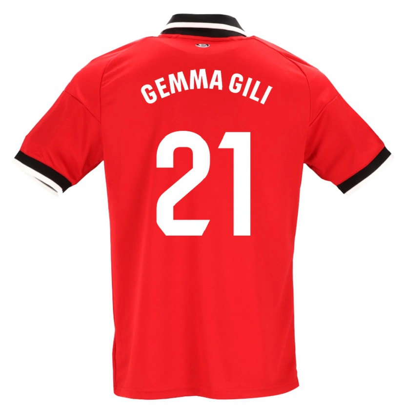 Danxen Donna Maglia Gemma Gili Giner #21 Nero Bianco Rosso Kit Gara Away 2026/27 Maglietta