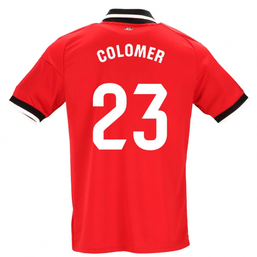 Danxen Donna Maglia Carlos Colomer #23 Nero Bianco Rosso Kit Gara Away 2026/27 Maglietta