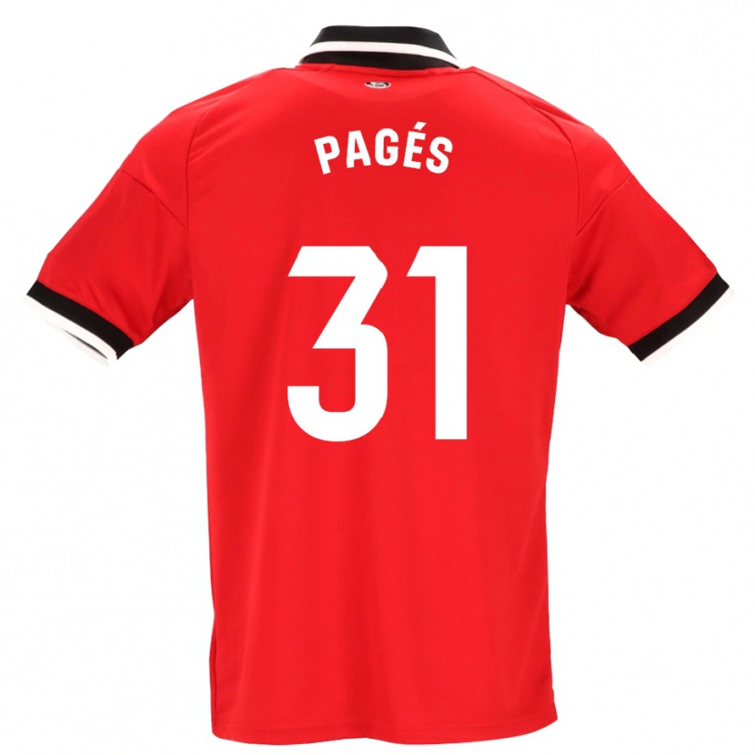 Danxen Donna Maglia Lukas Pagés #31 Nero Bianco Rosso Kit Gara Away 2026/27 Maglietta