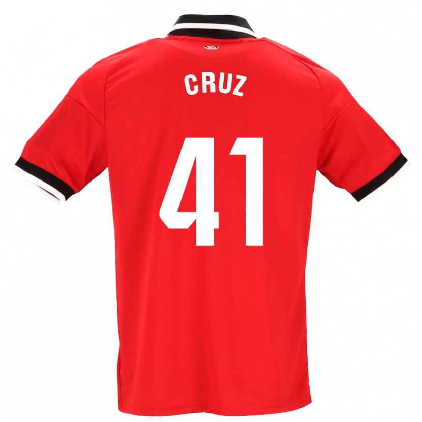 Danxen Donna Maglia Jesús Cruz #41 Nero Bianco Rosso Kit Gara Away 2026/27 Maglietta