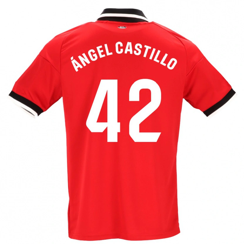 Danxen Donna Maglia Manuel Ángel Castillo #42 Nero Bianco Rosso Kit Gara Away 2026/27 Maglietta