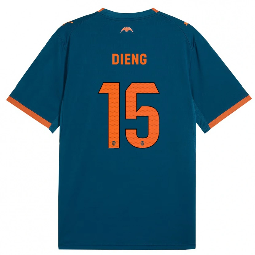 Danxen Donna Maglia Aliou Dieng #15 Blu Acciaio Arancione Kit Gara Away 2026/27 Maglietta