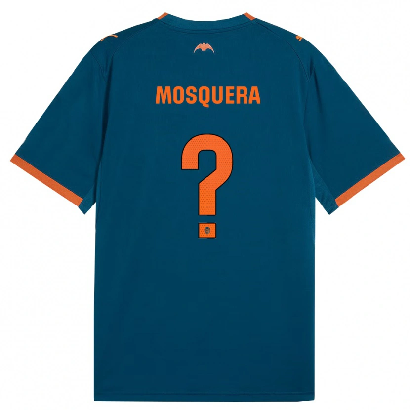 Danxen Donna Maglia Yulian Mosquera #0 Blu Acciaio Arancione Kit Gara Away 2026/27 Maglietta