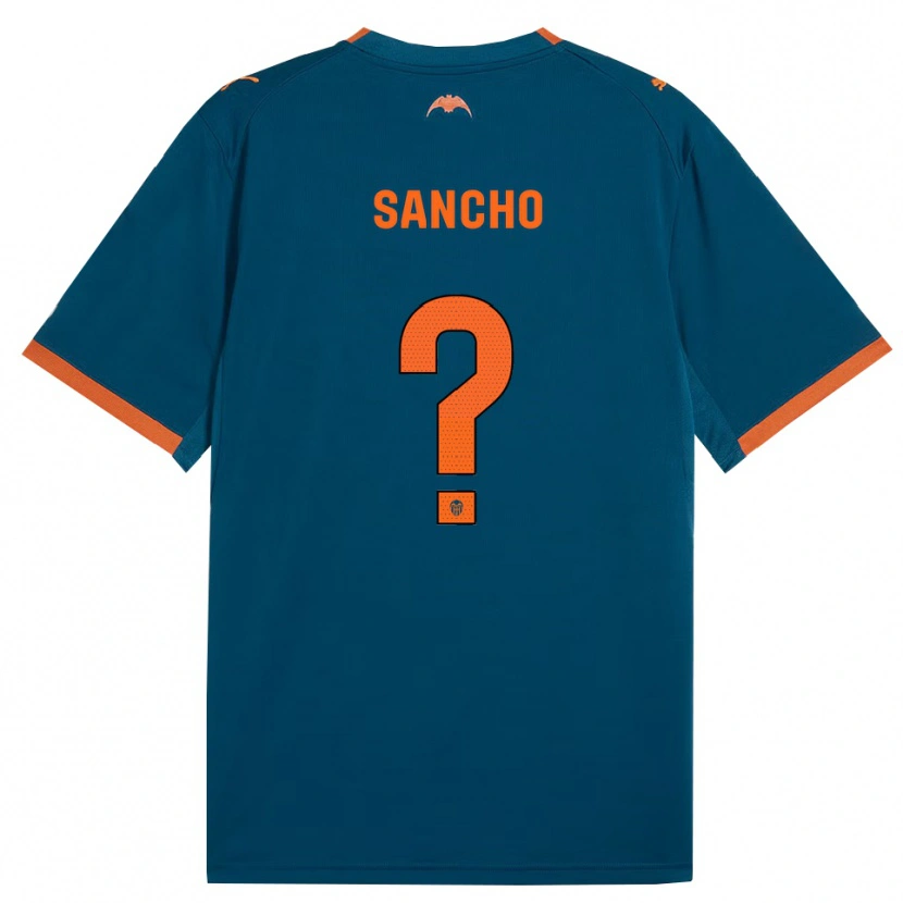 Danxen Donna Maglia Daniel Sancho #0 Blu Acciaio Arancione Kit Gara Away 2026/27 Maglietta