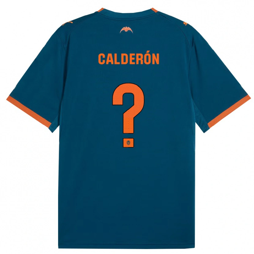 Danxen Donna Maglia Alfonso Calderón #0 Blu Acciaio Arancione Kit Gara Away 2026/27 Maglietta