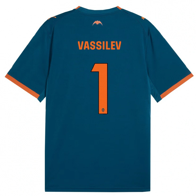 Danxen Donna Maglia David Vassilev #1 Blu Acciaio Arancione Kit Gara Away 2026/27 Maglietta