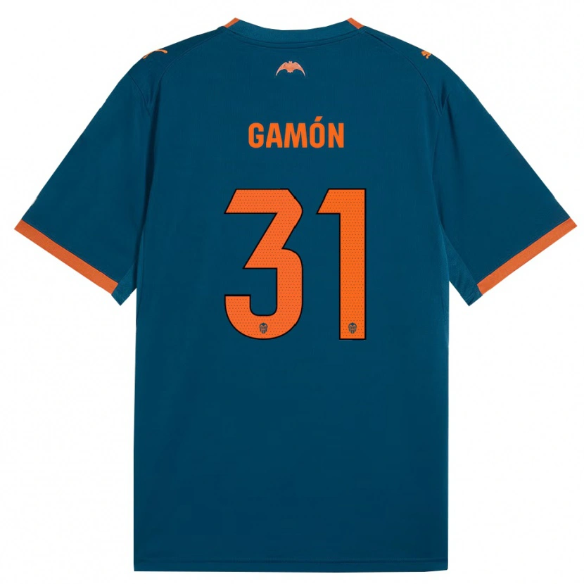 Danxen Donna Maglia Rodrigo Gamón #31 Blu Acciaio Arancione Kit Gara Away 2026/27 Maglietta