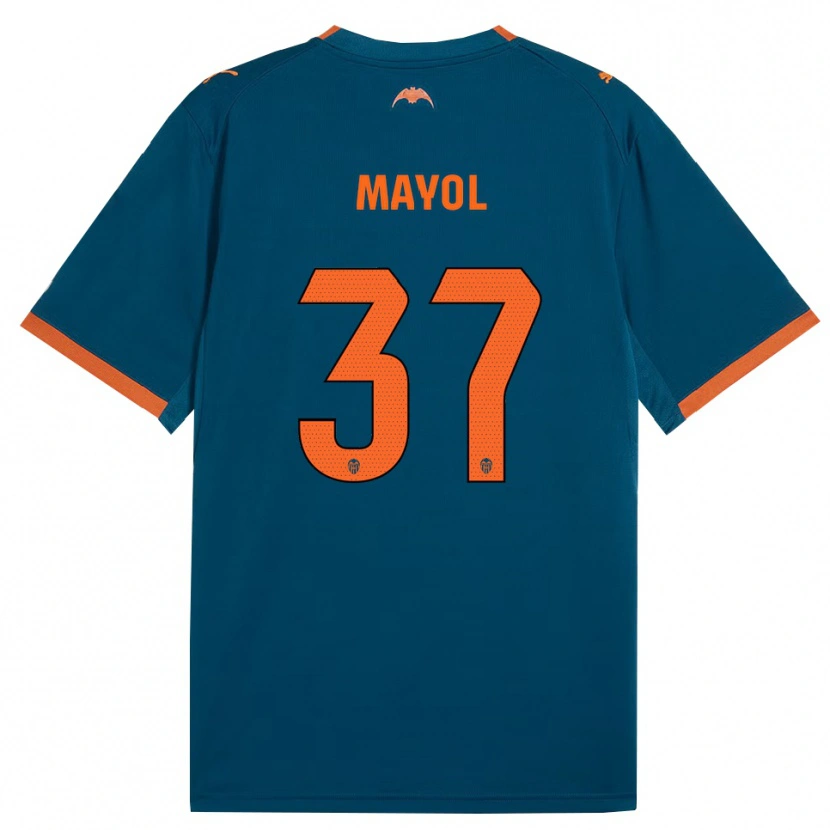 Danxen Donna Maglia Aaron Mayol #37 Blu Acciaio Arancione Kit Gara Away 2026/27 Maglietta